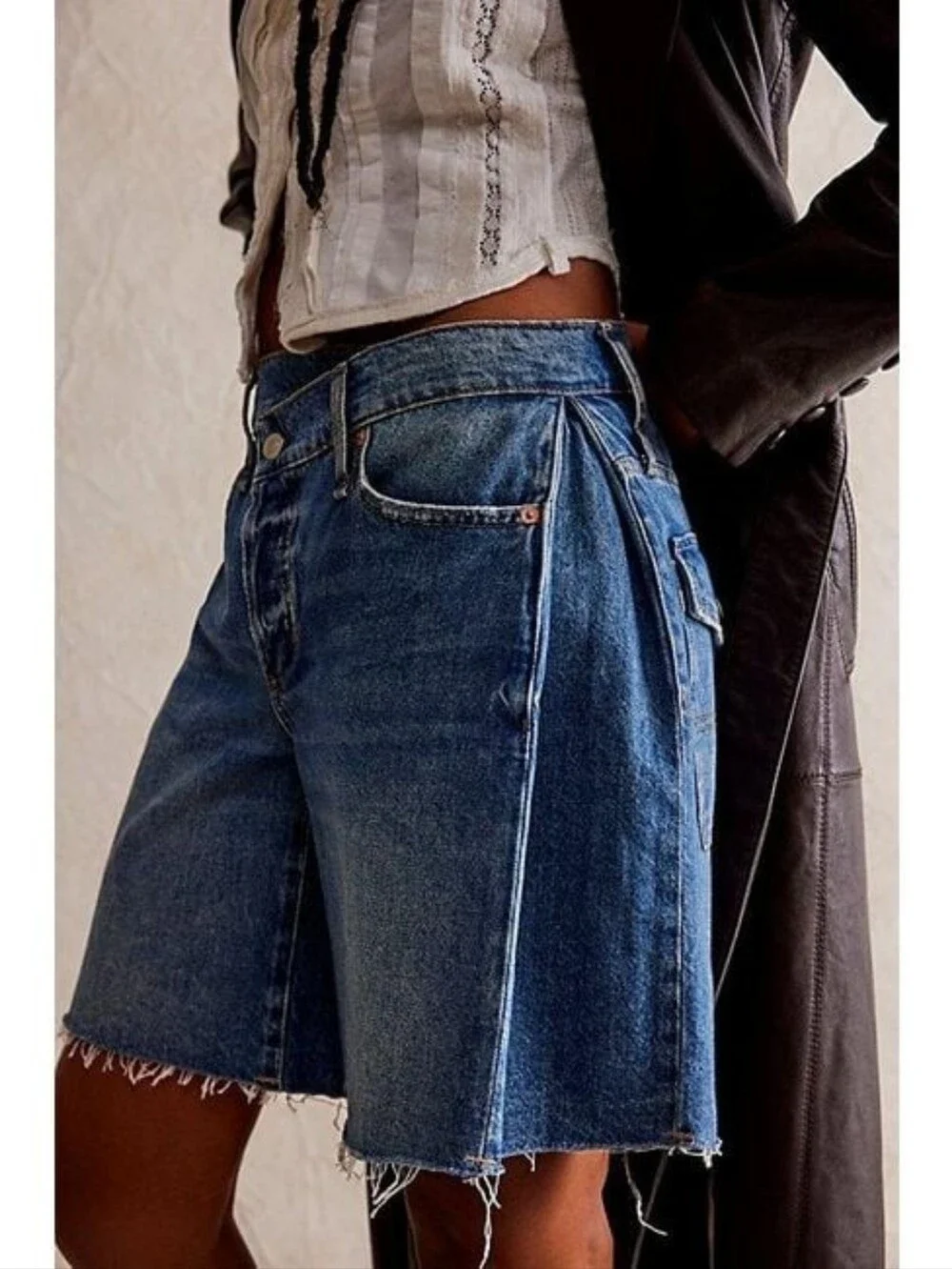 🪷NWOT Free People We The Free Boomerang Long Shorts, Size 27 🌙 - Picture 5 of 7